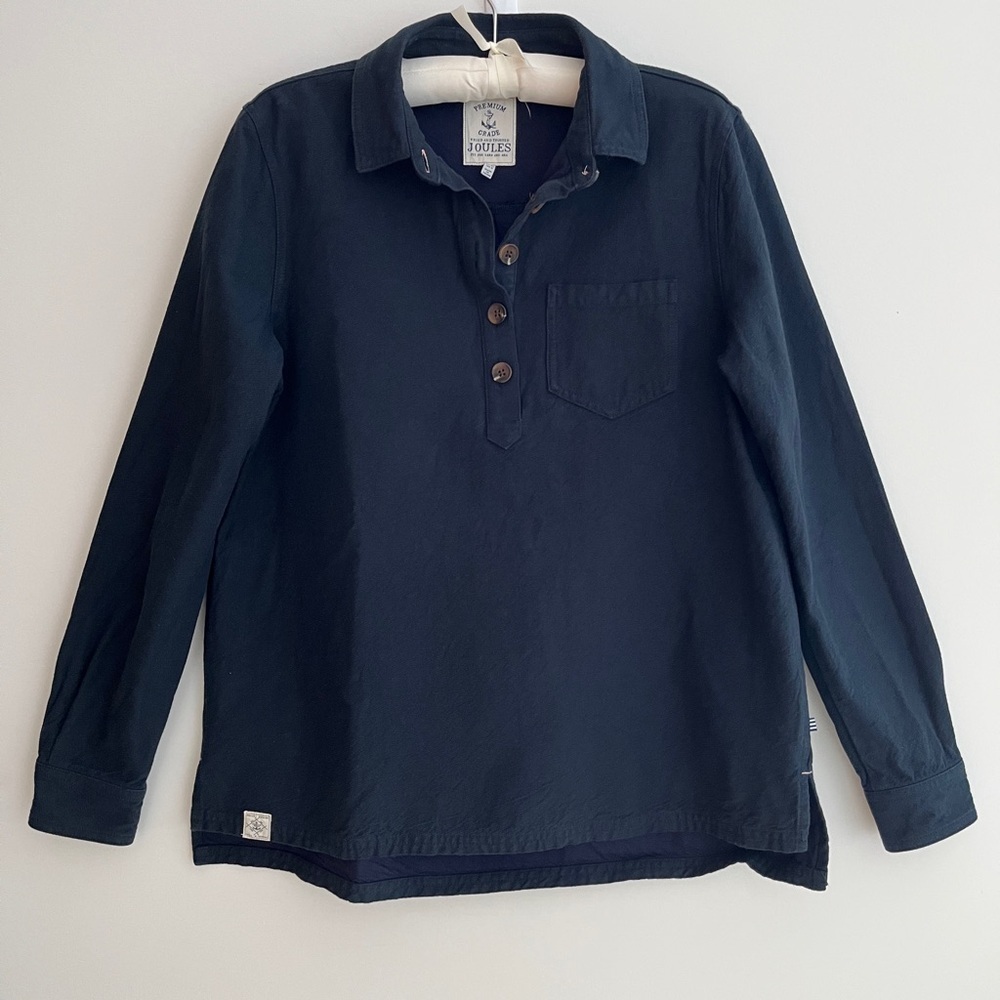 JOULES Ashbrook Popover Deck Shirt Long Sleeve Nautical Pullover Casual Preppy